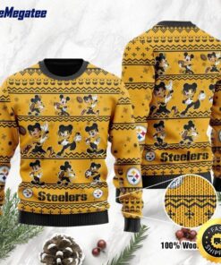 Pittsburgh Steelers Ugly Christmas Sweater Captain Mickey Mouse, Christmas Gift For Football Fans