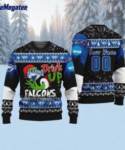 Custom NCAA Air Force Falcons Grinch Drink Up Ugly Christmas Sweater