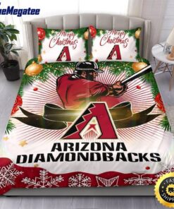 MLB Arizona Diamondbacks Bedding Sets Merry Christmas Quilt Bedding Sets 2025