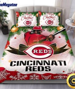 MLB Cincinnati Reds Bedding Sets Merry Christmas Quilt Bedding Sets 2025