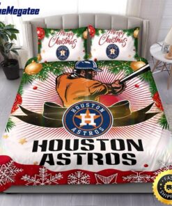 MLB Houston Astros Bedding Sets Merry Christmas Quilt Bedding Sets 2025