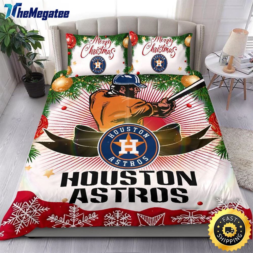 MLB Houston Astros Bedding Sets Merry Christmas Quilt Bedding Sets 2025
