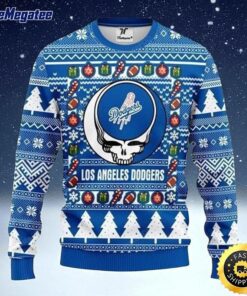 MLB Los Angeles Dodgers Ugly Christmas Sweater The Intelligence Of The , Skull Christmas Sweater