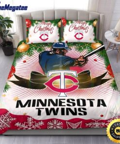 MLB Minnesota Twins Bedding Sets Merry Christmas Quilt Bedding Sets 2025