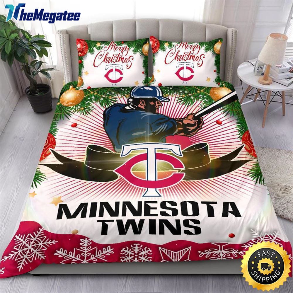 MLB Minnesota Twins Bedding Sets Merry Christmas Quilt Bedding Sets 2025 MLB Minnesota Twins Bedding Sets Merry Christmas Quilt Bedding Sets 2025