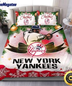 MLB New York Yankees Bedding Sets Merry Christmas Quilt Bedding Sets 2025