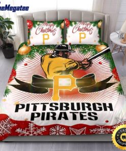MLB Pittsburgh Pirates Bedding Sets Merry Christmas Quilt Bedding Sets 2025