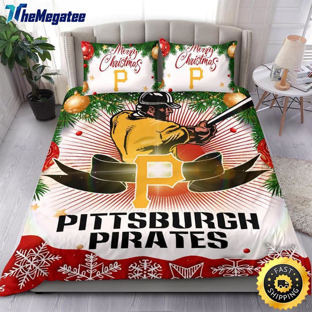 MLB Pittsburgh Pirates Bedding Sets Merry Christmas Quilt Bedding Sets 2025 MLB Pittsburgh Pirates Bedding Sets Merry Christmas Quilt Bedding Sets 2025