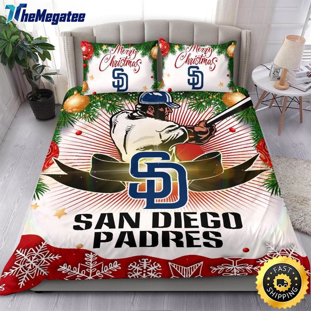 MLB San Diego Padres Bedding Sets Merry Christmas Quilt Bedding Sets 2025 MLB San Diego Padres Bedding Sets Merry Christmas Quilt Bedding Sets 2025