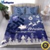 MLB San Diego Padres Bedding Sets Santa Claus Sleigh And Reindeer Christmas Quilt Bedding Sets 2025