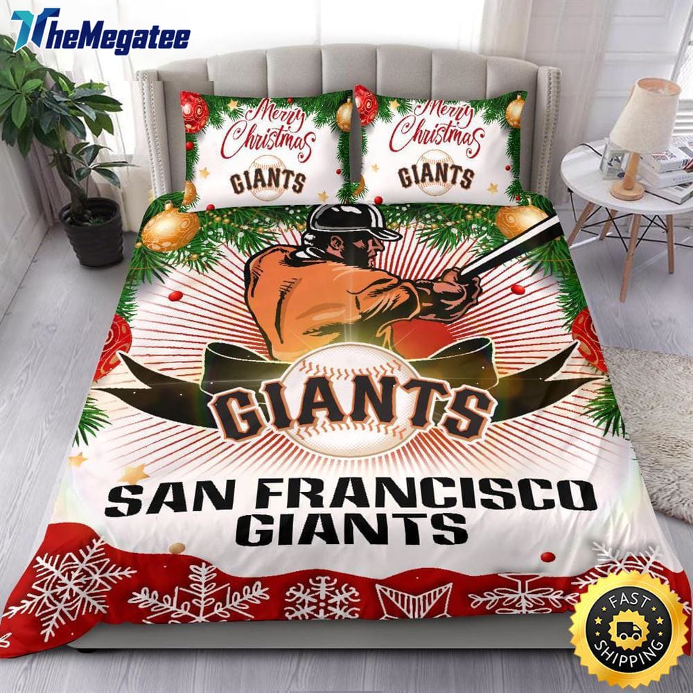 MLB San Francisco Giants Bedding Sets Merry Christmas Quilt Bedding Sets 2025 MLB San Francisco Giants Bedding Sets Merry Christmas Quilt Bedding Sets 2025