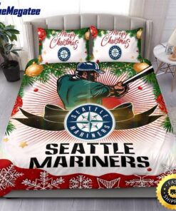 MLB Seattle Mariners Bedding Sets Merry Christmas Quilt Bedding Sets 2025