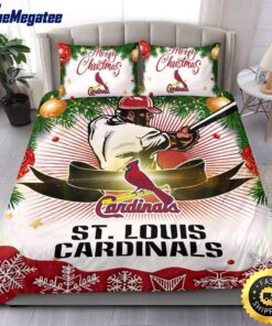 MLB St. Louis Cardinals Bedding Sets Merry Christmas Quilt Bedding Sets 2025