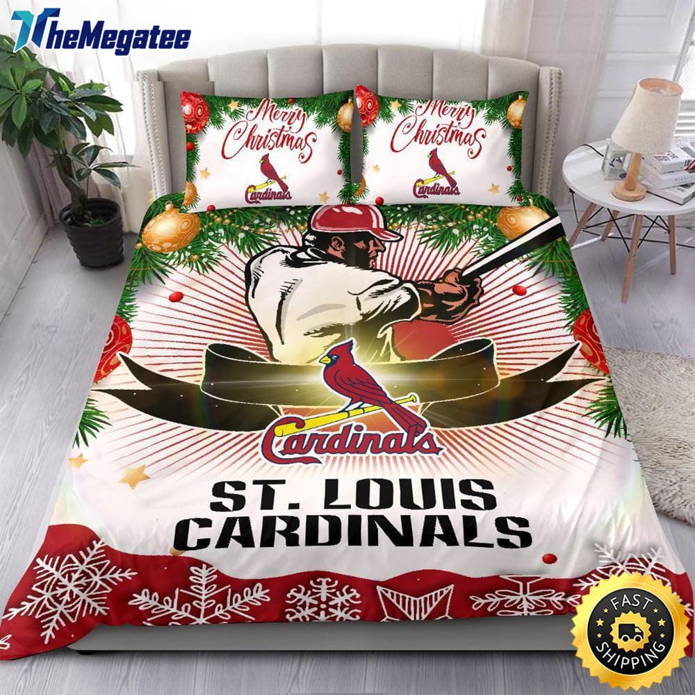 MLB St. Louis Cardinals Bedding Sets Merry Christmas Quilt Bedding Sets 2025 MLB St. Louis Cardinals Bedding Sets Merry Christmas Quilt Bedding Sets 2025