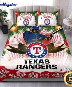 MLB Texas Rangers Bedding Sets Merry Christmas Quilt Bedding Sets 2025