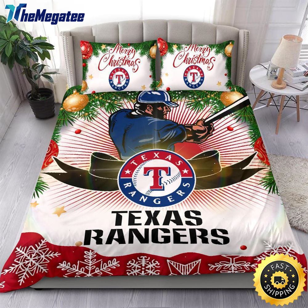MLB Texas Rangers Bedding Sets Merry Christmas Quilt Bedding Sets 2025 MLB Texas Rangers Bedding Sets Merry Christmas Quilt Bedding Sets 2025