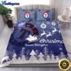 MLB Texas Rangers Bedding Sets Santa Claus Sleigh And Reindeer Christmas Quilt Bedding Sets 2025