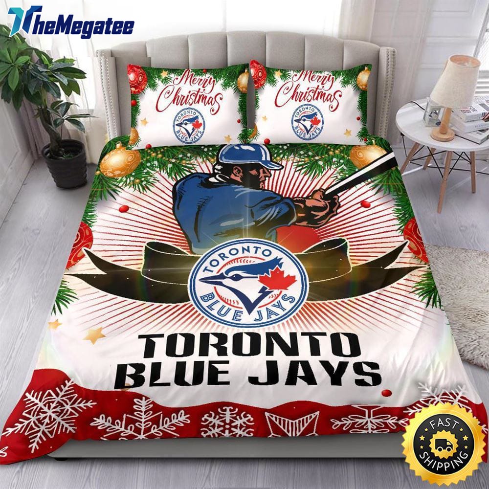MLB Toronto Blue Jays Bedding Sets Merry Christmas Quilt Bedding Sets 2025 MLB Toronto Blue Jays Bedding Sets Merry Christmas Quilt Bedding Sets 2025