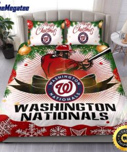 MLB Washington Nationals Bedding Sets Merry Christmas Quilt Bedding Sets 2025