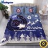 MLB Washington Nationals Bedding Sets Santa Claus Sleigh And Reindeer Christmas Quilt Bedding Sets 2025