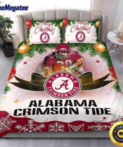 NCAA Alabama Crimson Tide Bedding Sets Merry Christmas Quilt Bedding Sets 2025