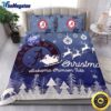 NCAA Alabama Crimson Tide Bedding Sets Santa Claus Sleigh And Reindeer Christmas Quilt Bedding Sets 2025