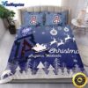 NCAA Arizona Wildcats Bedding Sets Santa Claus Sleigh And Reindeer Christmas Quilt Bedding Sets 2025