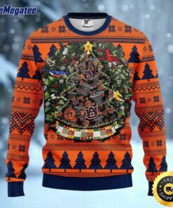 NCAA Auburn Tigers Ugly Christmas Sweater Ball Pine Tree, NCAA Christmas Sweater
