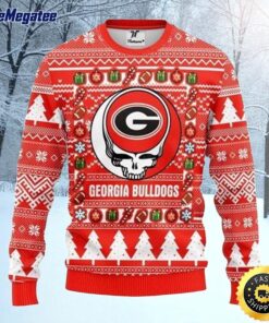 NCAA Georgia Bulldogs Ugly Christmas Sweater The Intelligence Of The Skull Unisex Sweater