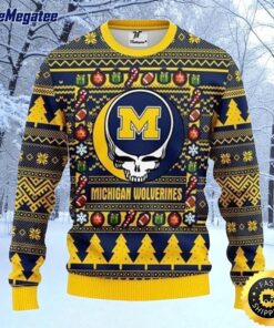 NCAA Michigan Wolverines Ugly Christmas Sweater The Intelligence Of The Skull Unisex Sweater