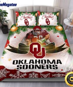 NCAA Oklahoma Sooners Bedding Sets Merry Christmas Quilt Bedding Sets 2025