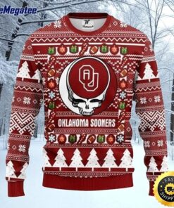 NCAA Oklahoma Sooners Ugly Christmas Sweater The Intelligence Of The Skull Unisex Sweater
