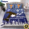 NCAA Tennessee Volunteers Bedding Sets Santa Claus Sleigh And Reindeer Christmas Quilt Bedding Sets 2025