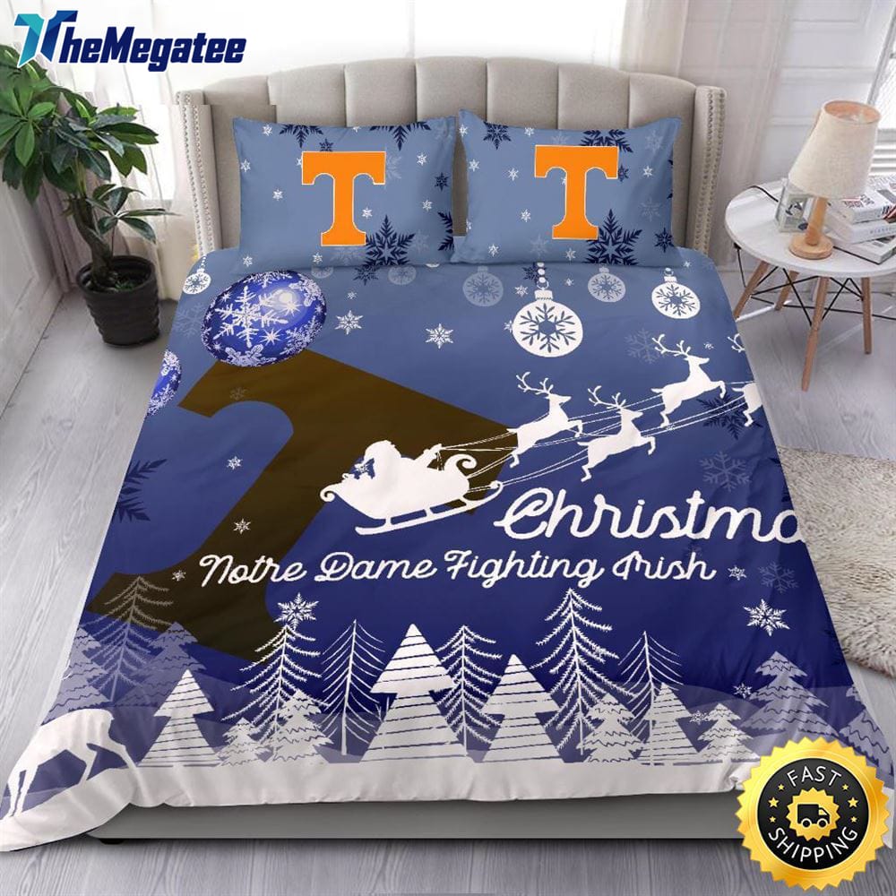 NCAA Tennessee Volunteers Bedding Sets Santa Claus Sleigh And Reindeer Christmas Quilt Bedding Sets 2025 NCAA Tennessee Volunteers Bedding Sets Santa Claus Sleigh And Reindeer Christmas Quilt Bedding Sets 2025