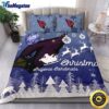 NFL Arizona Cardinals Bedding Sets Santa Claus Sleigh And Reindeer Christmas Quilt Bedding Sets 2025