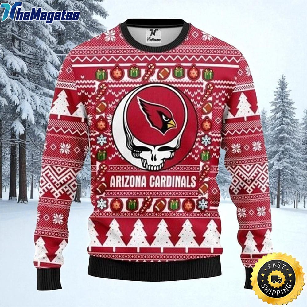 NFL Arizona Cardinals Ugly Christmas Sweater The Intelligence Of The Skull Unisex Sweater NFL Arizona Cardinals Ugly Christmas Sweater The Intelligence Of The Skull Unisex Sweater