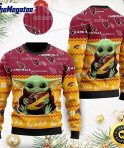 NFL Arizona Cardinals Ugly Christmas Sweater, Baby Yoda Sweater for Christmas 2025