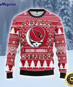 NFL Arizona Cardinals Ugly Sweater Grateful Dead Ugly Christmas Fleece Sweater For Fans