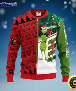 NFL Arizona Cardinals Ugly Sweater Grinch & Scooby Doo Ugly Christmas Sweater For Fans