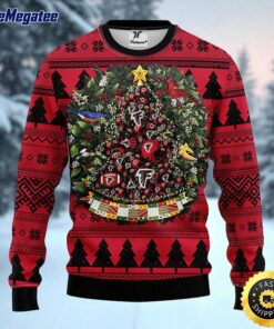 NFL Atlanta Falcons Ugly Christmas Sweater Ball Pine Tree, NFL Christmas Sweater