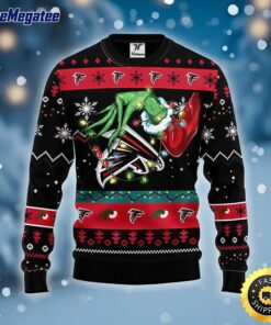 NFL Atlanta Falcons Ugly Sweater The Hand Of Grinch Ugly Christmas Sweater For Fans