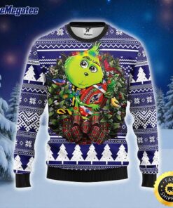 NFL Baltimore Ravens Ugly Sweater Grinch Hug Ugly Christmas Sweater For Fans