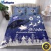 NFL Baltimore Ravens Bedding Sets Santa Claus Sleigh And Reindeer Christmas Quilt Bedding Sets 2025