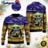 NFL Baltimore Ravens Ugly Christmas Sweater, Baby Yoda Sweater for Christmas 2025