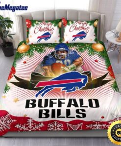 NFL Buffalo Bills Bedding Sets Merry Christmas Quilt Bedding Sets 2025