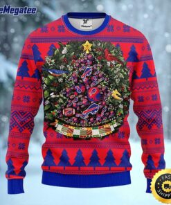 NFL Buffalo Bills Ugly Christmas Sweater Ball Pine Tree, NFL Christmas Sweater