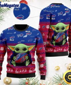 NFL Buffalo Bills Ugly Christmas Sweater, Baby Yoda Sweater for Christmas 2025