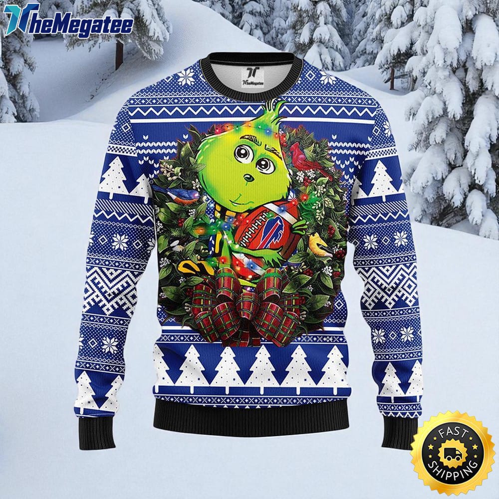 NFL Buffalo Bills Ugly Sweater Grinch Hug Ugly Christmas Sweater For Fans NFL Buffalo Bills Ugly Sweater Grinch Hug Ugly Christmas Sweater For Fans