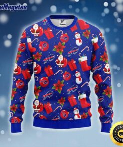 NFL Buffalo Bills Ugly Sweater Santa Claus Snowman Ugly Christmas Sweater For Fans