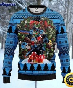 NFL Carolina Panthers Ugly Christmas Sweater Tree, NFL Christmas Sweater